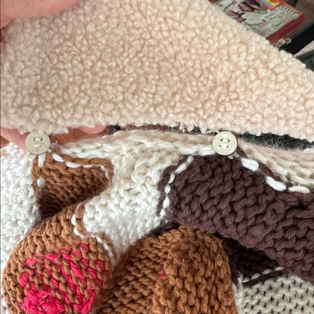 Anthropologie Vero Alfie Hand-Knit Cardigan Sweater Size 2 - Picture 14 of 16